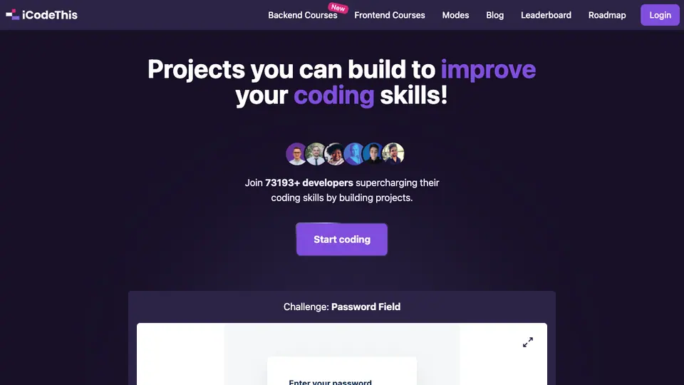 Screenshot of iCodeThis homepage, captured 2026-10-19