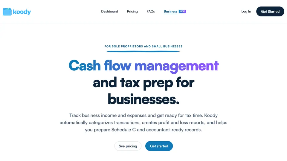 Koody for Business homepage captured 2026-10-21