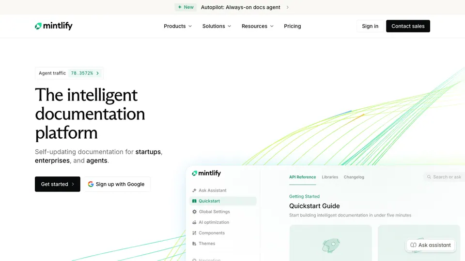 Mintlify Autopilot homepage captured 2026-10-21