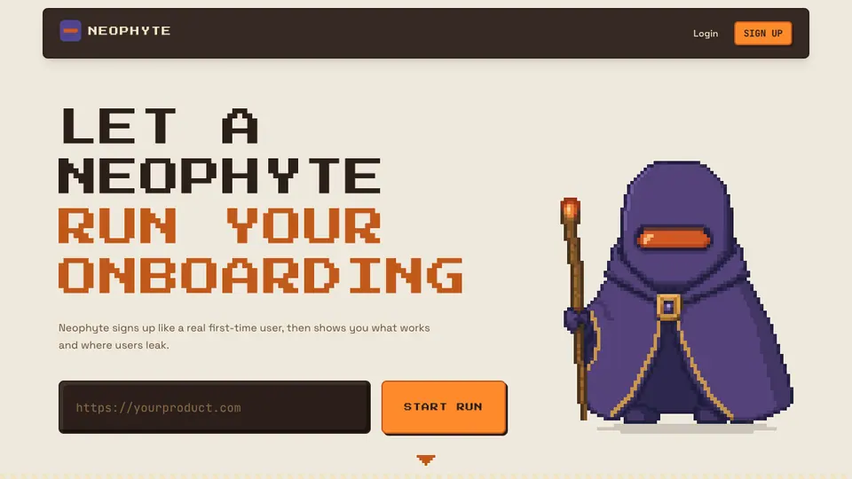 Neophyte homepage captured 2026-10-21