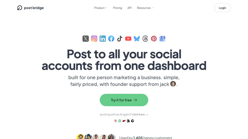 Post Bridge homepage captured 2026-10-19