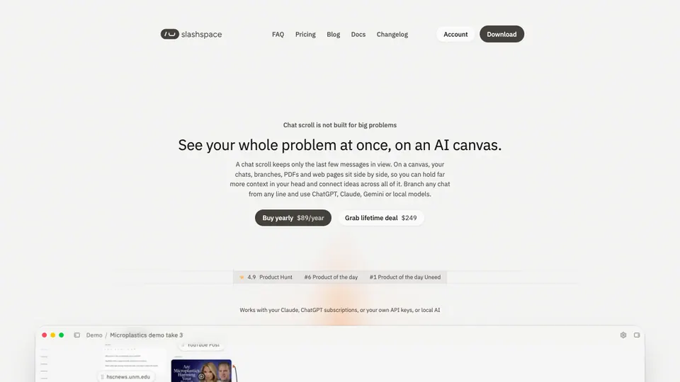 Screenshot of Slashspace homepage, captured 2026-10-19