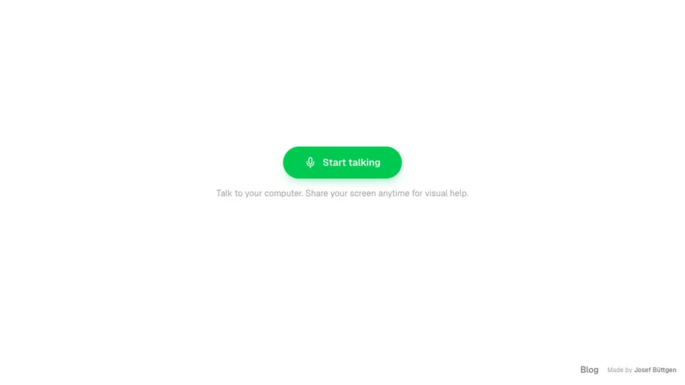 Screenshot of Talk to Your Computer homepage, captured 2026-10-19