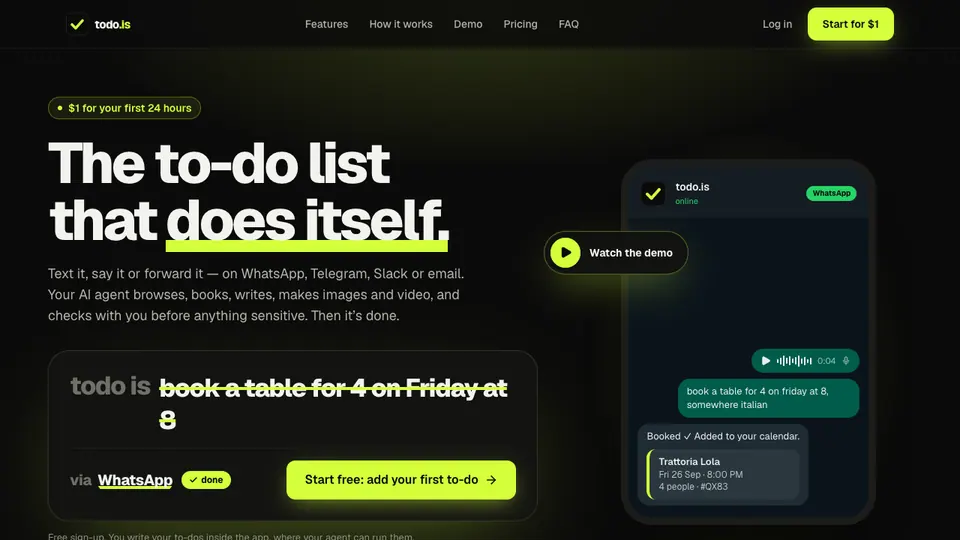 Todo.is homepage captured 2026-10-21