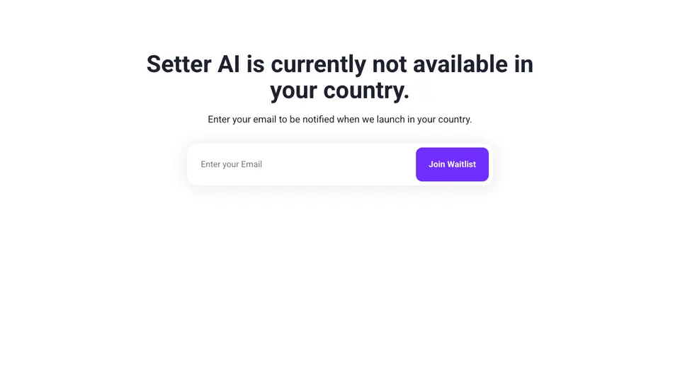 Screenshot of Setter homepage, captured 2026-10-19
